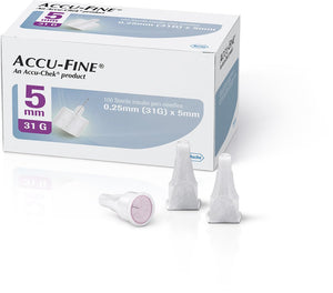 ACCU-FINE 5mm ( 100 Sterile Needles ) | أكيو فاين - إبر أنسولين  5 ملم ( 100 إبرة )